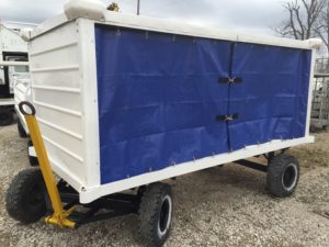 Covered baggage carts 5,500 lbs capacity