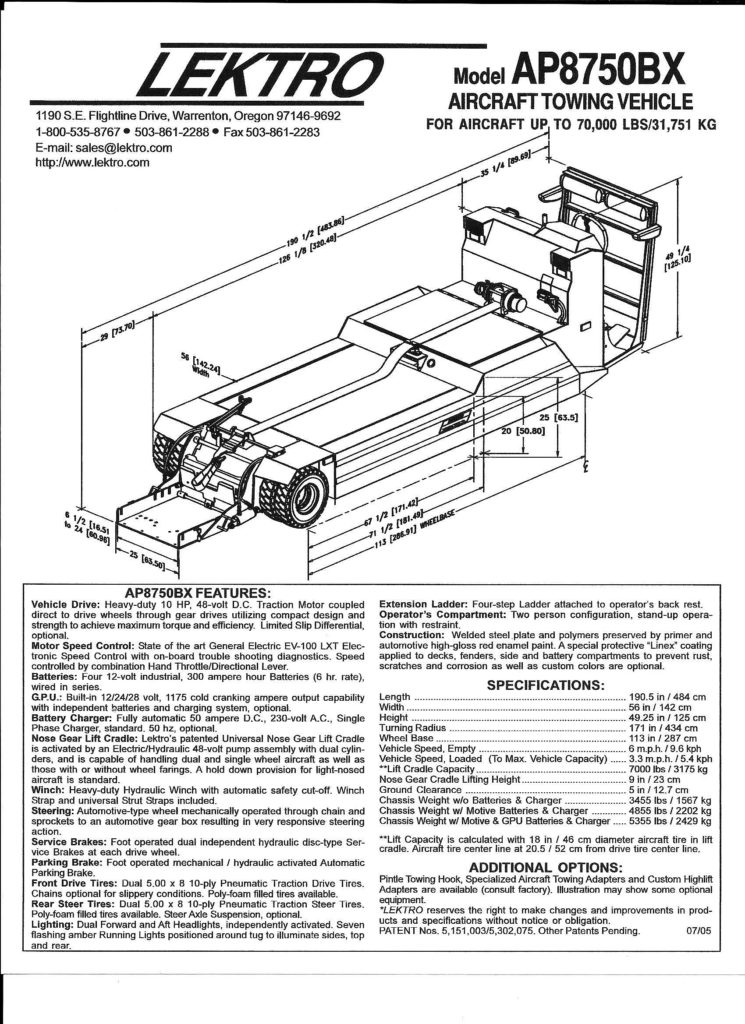 Lektro Towbarless Tractors