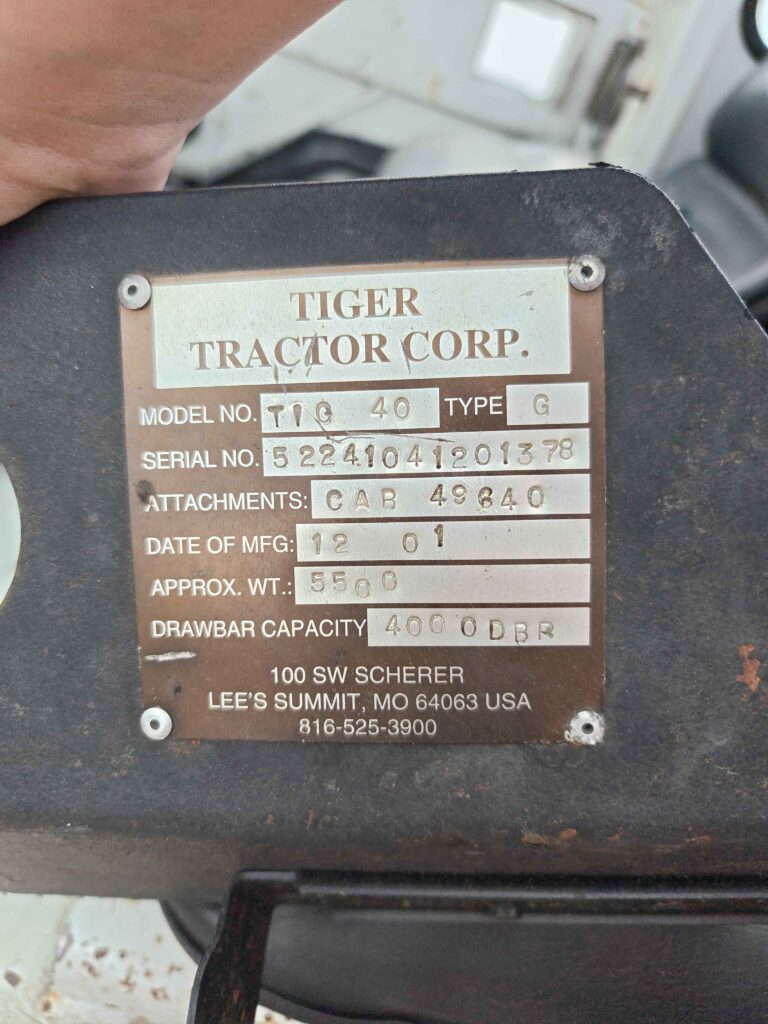 Tiger Tig40 Baggage Tractor For Parts Not Working